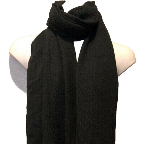 (NWT) Collection Eighteen XllX Black Oversized Eyelash Fringed Wrap/Scarf OS - Picture 4 of 14